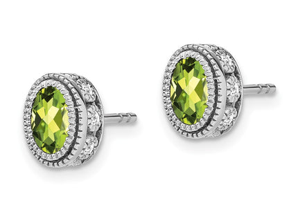 14k White Gold Earrings Style EM7093 - Classique Jewelry Inc.