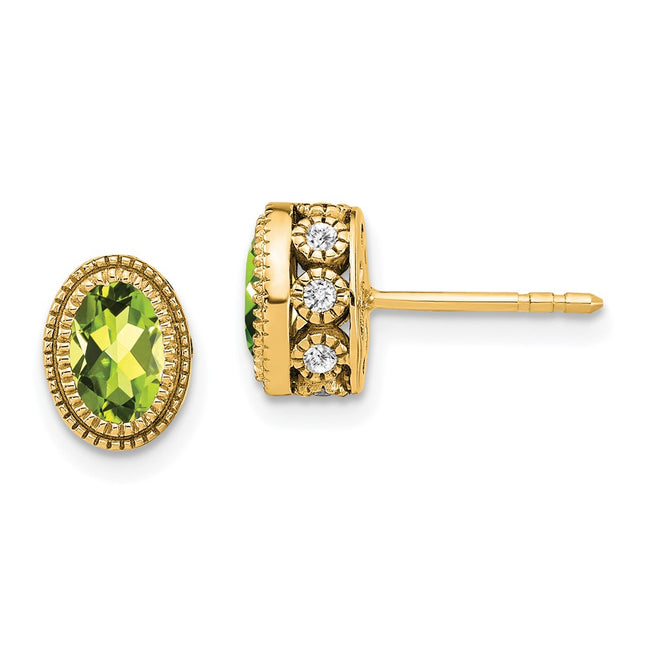 14k Yellow Gold Earrings Style EM7093 - Classique Jewelry Inc.
