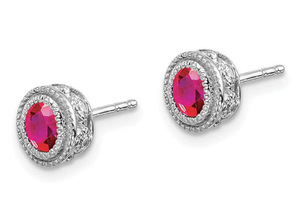 14K gold diamond earrings, alternate view