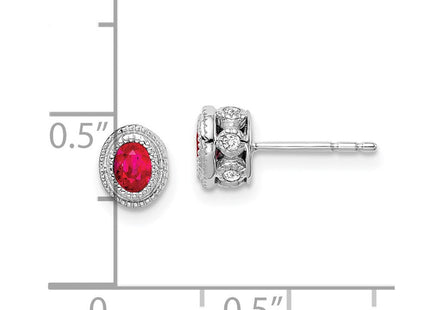 14K gold diamond earrings, further view