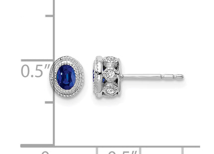 14K white gold diamond earrings, further view