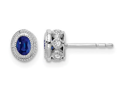 14K white gold diamond earrings