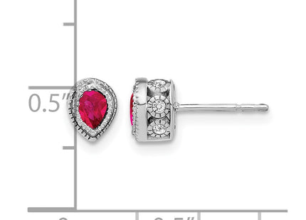 14K white gold diamond earrings, further view