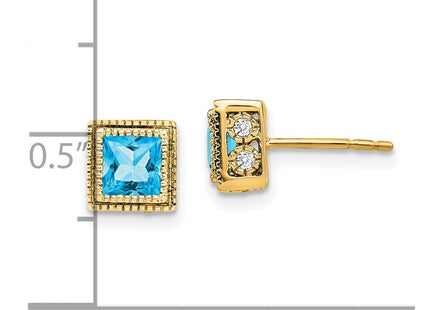 14k Yellow Gold Earrings Style EM7096 - Classique Jewelry Inc.