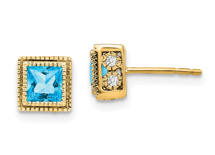 14k Yellow Gold Earrings Style EM7096 - Classique Jewelry Inc.