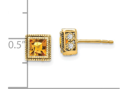 14k Yellow Gold Earrings Style EM7096 - Classique Jewelry Inc.