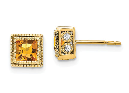 14k Yellow Gold Earrings Style EM7096 - Classique Jewelry Inc.