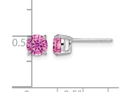 14K white gold sapphire earrings, further view