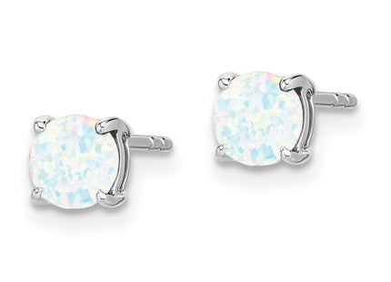 14k White Gold Earrings Style EM7097 - Classique Jewelry Inc.