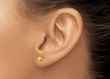 14K white gold citrine earrings, another view