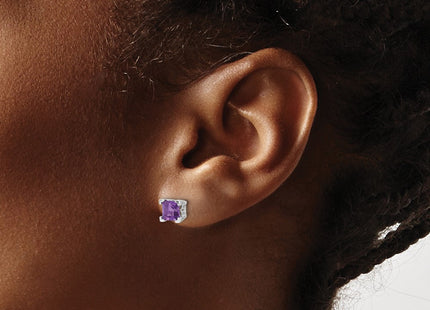 14k White Gold Earrings Style EM7102 - Classique Jewelry Inc.