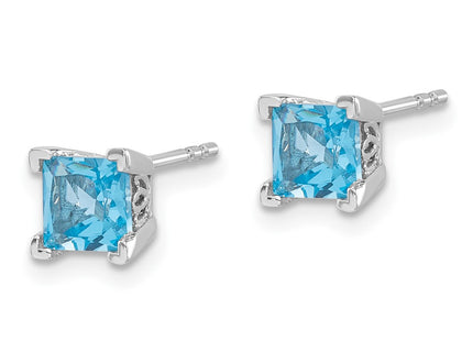 14k White Gold Earrings Style EM7102 - Classique Jewelry Inc.