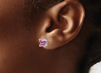 14k White Gold Earrings Style EM7103 - Classique Jewelry Inc.