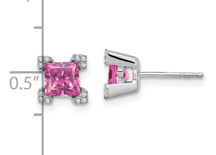 14k White Gold Earrings Style EM7103 - Classique Jewelry Inc.
