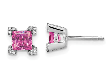 14k White Gold Earrings Style EM7103 - Classique Jewelry Inc.