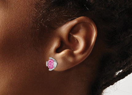 14k White Gold Earrings Style EM7105 - Classique Jewelry Inc.