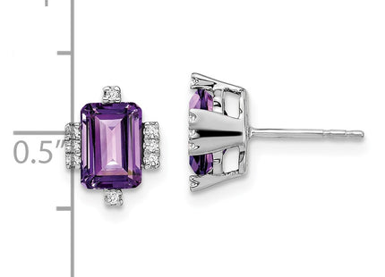 14k White Gold Earrings Style EM7106 - Classique Jewelry Inc.