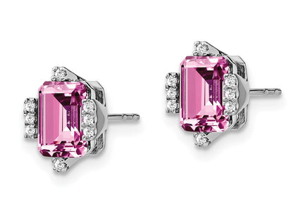 14k White Gold Earrings Style EM7106 - Classique Jewelry Inc.
