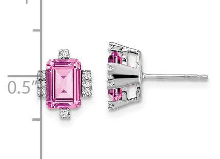 14k White Gold Earrings Style EM7106 - Classique Jewelry Inc.