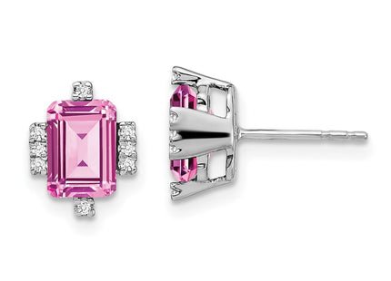 14k White Gold Earrings Style EM7106 - Classique Jewelry Inc.