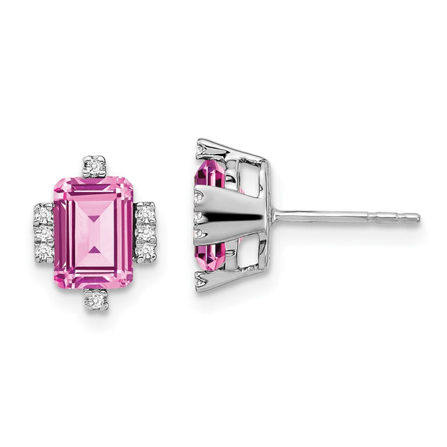 14k White Gold Earrings Style EM7106 - Classique Jewelry Inc.