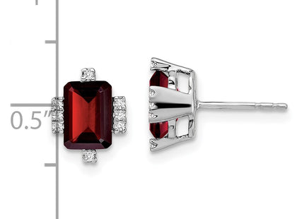 14k White Gold Earrings Style EM7106 - Classique Jewelry Inc.