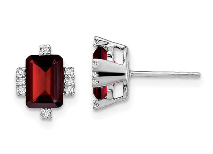 14k White Gold Earrings Style EM7106 - Classique Jewelry Inc.