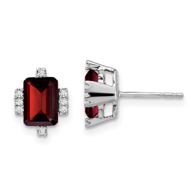 14k White Gold Earrings Style EM7106 - Classique Jewelry Inc.