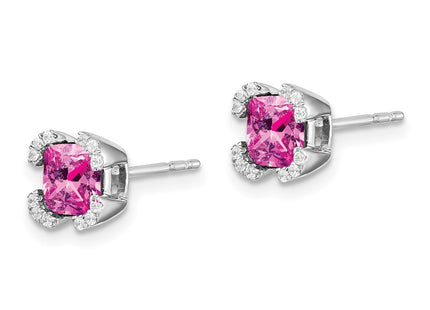 14k White Gold Earrings Style EM7107 - Classique Jewelry Inc.