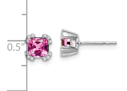 14k White Gold Earrings Style EM7107 - Classique Jewelry Inc.