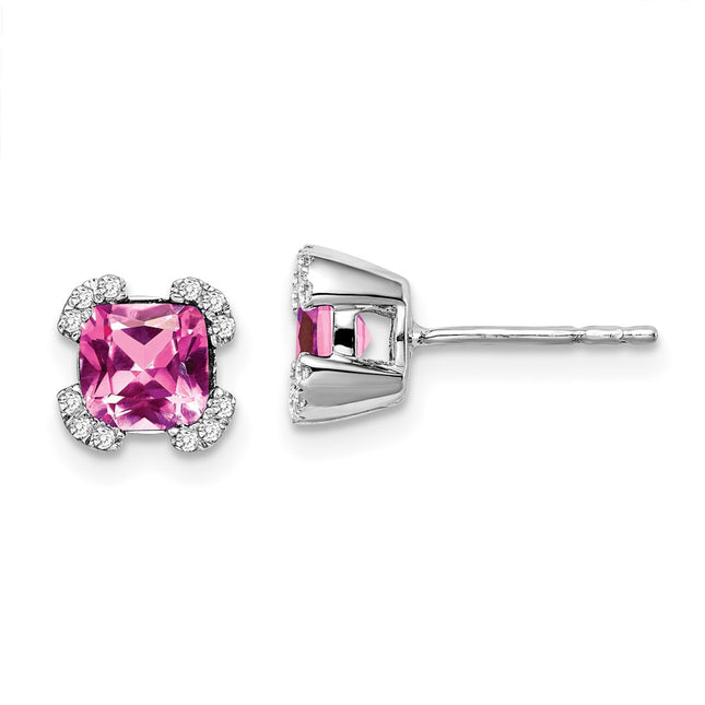 14k White Gold Earrings Style EM7107 - Classique Jewelry Inc.