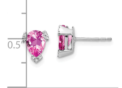 14k White Gold Earrings Style EM7108 - Classique Jewelry Inc.