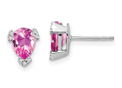 14k White Gold Earrings Style EM7108 - Classique Jewelry Inc.
