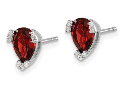 14k White Gold Earrings Style EM7108 - Classique Jewelry Inc.