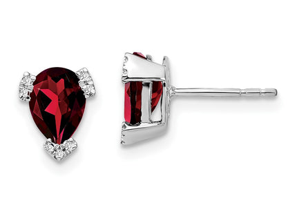 14k White Gold Earrings Style EM7108 - Classique Jewelry Inc.