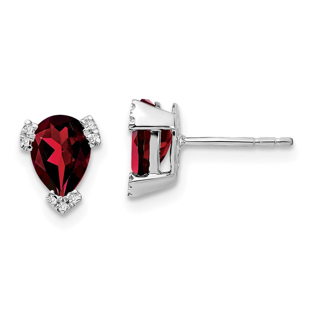 14k White Gold Earrings Style EM7108 - Classique Jewelry Inc.