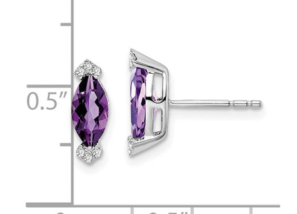 14k White Gold Earrings Style EM7109 - Classique Jewelry Inc.