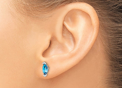 14k White Gold Earrings Style EM7109 - Classique Jewelry Inc.