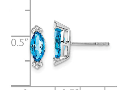 14k White Gold Earrings Style EM7109 - Classique Jewelry Inc.