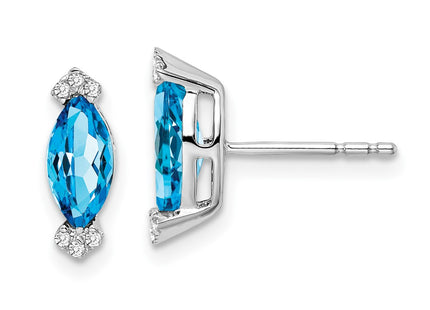 14k White Gold Earrings Style EM7109 - Classique Jewelry Inc.