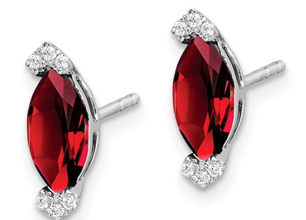 14k White Gold Earrings Style EM7109 - Classique Jewelry Inc.