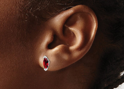 14k White Gold Earrings Style EM7109 - Classique Jewelry Inc.