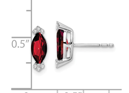 14k White Gold Earrings Style EM7109 - Classique Jewelry Inc.