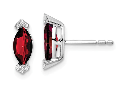 14k White Gold Earrings Style EM7109 - Classique Jewelry Inc.