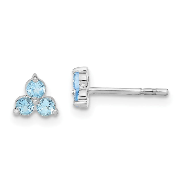 14k White Gold Earrings Style EM7119 - Classique Jewelry Inc.
