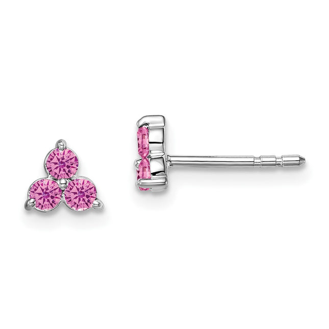 14k White Gold Earrings Style EM7119 - Classique Jewelry Inc.