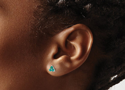 14k White Gold Earrings Style EM7119 - Classique Jewelry Inc.