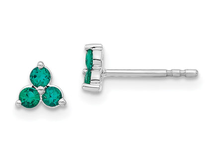 14k White Gold Earrings Style EM7119 - Classique Jewelry Inc.