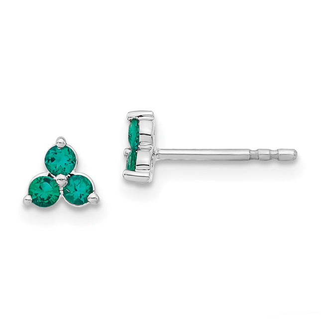 14k White Gold Earrings Style EM7119 - Classique Jewelry Inc.