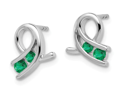 14k White Gold Earrings Style EM7120 - Classique Jewelry Inc.